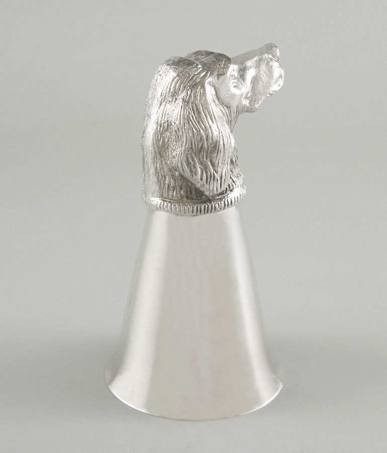 Sturzbecher Hund versilbert detail3