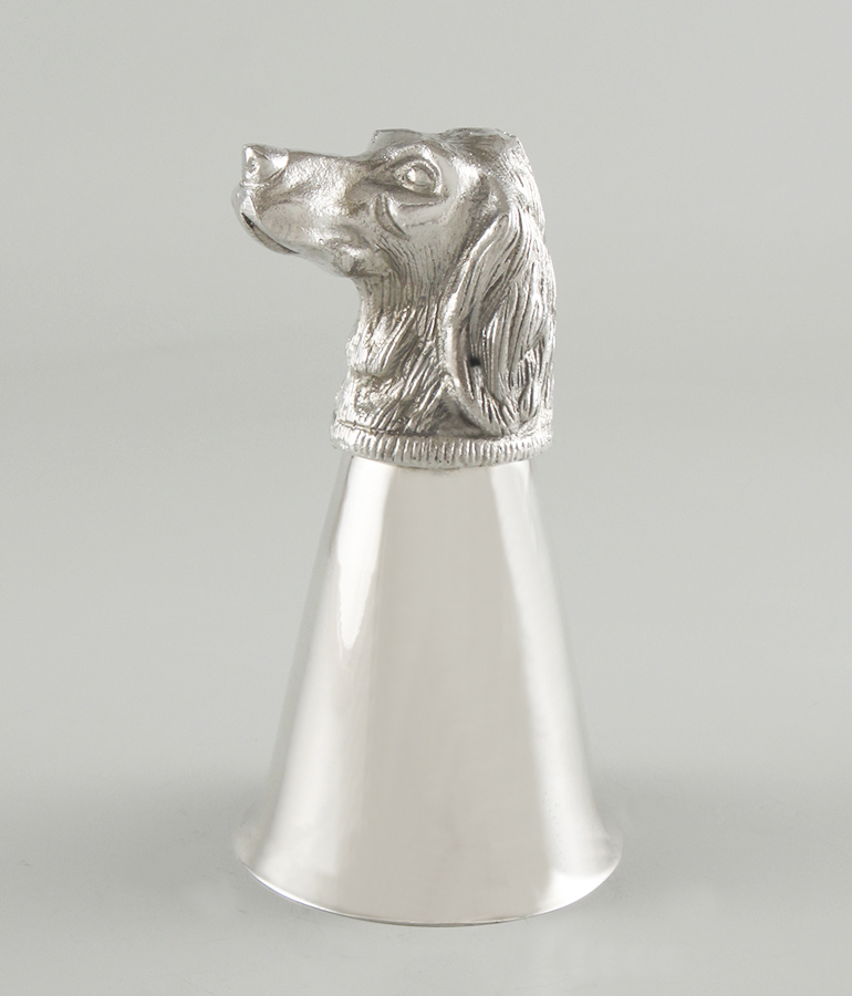 Sturzbecher Hund versilbert